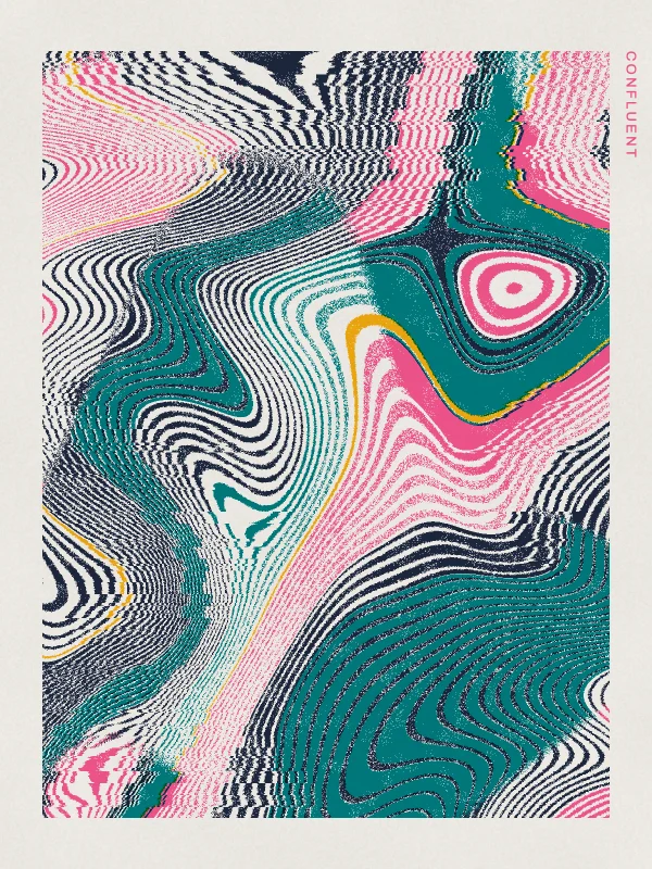 Confluent: Domain-warped noise, contoured