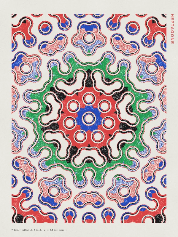 Heptagone: Seven-fold de Bruijn tiling